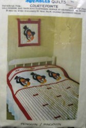111 110 PENGUIN,CAROUSEL YOUTH QUILT 48''X70'',WALL HANG 2 PATTERN